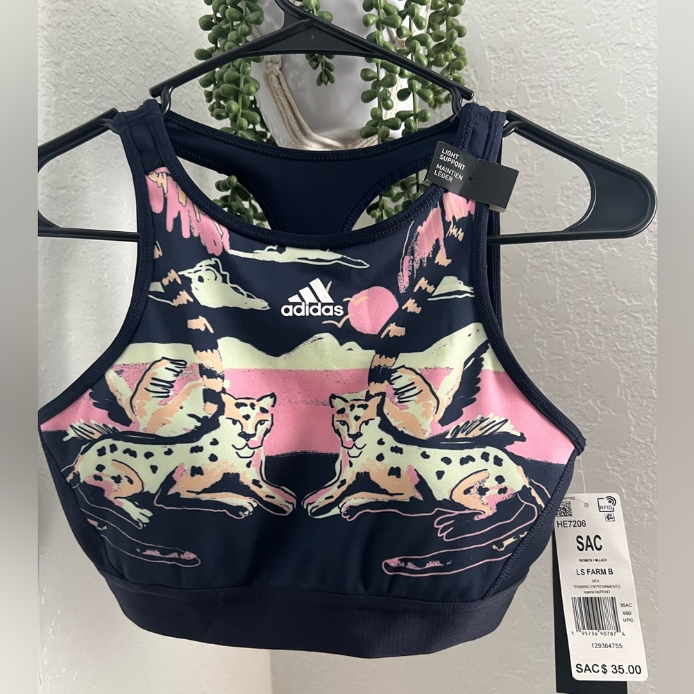 Adidas Farm Totally New Rio Sports Bra Pink SIZE S